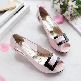 Women's Roman Peep-Toe Sandals Low-Top Slip-On Casual - Image 4