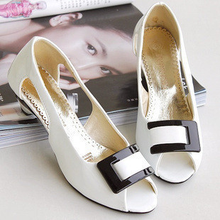 Women's Roman Peep-Toe Sandals Low-Top Slip-On Casual - Image 3