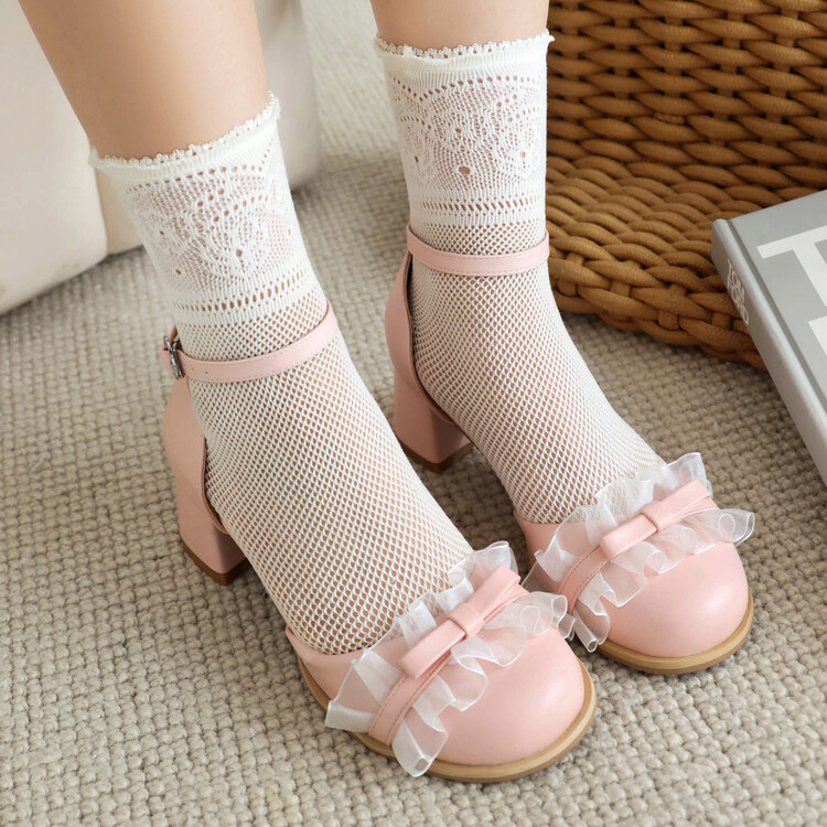 Sweet Bow Ribbon Low-Cut Flat Shoes for Kids and Students - Image 4